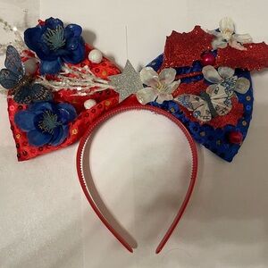 Red and Blue/ 4th of July headband